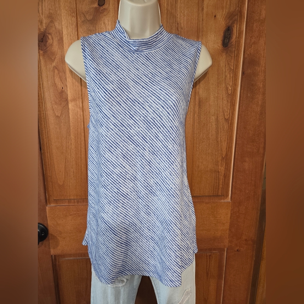 Banana Republic Blue Striped Tank Top